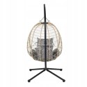 NUFORMA FOTEL WISZĄCY BUJANY OGRODOWY KOSZ HUŚTAWKA JAJO KOKON PREMIUM + PODUSZKI