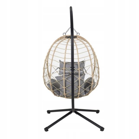 NUFORMA FOTEL WISZĄCY BUJANY OGRODOWY KOSZ HUŚTAWKA JAJO KOKON PREMIUM + PODUSZKI