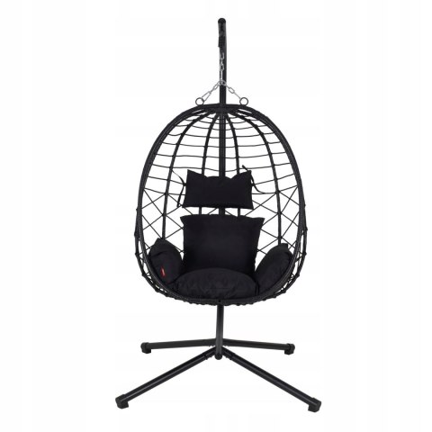 NUFORMA FOTEL WISZĄCY BUJANY OGRODOWY KOSZ HUŚTAWKA JAJO KOKON PREMIUM + PODUSZKI