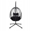 NUFORMA FOTEL WISZĄCY BUJANY OGRODOWY KOSZ HUŚTAWKA JAJO KOKON PREMIUM + PODUSZKI