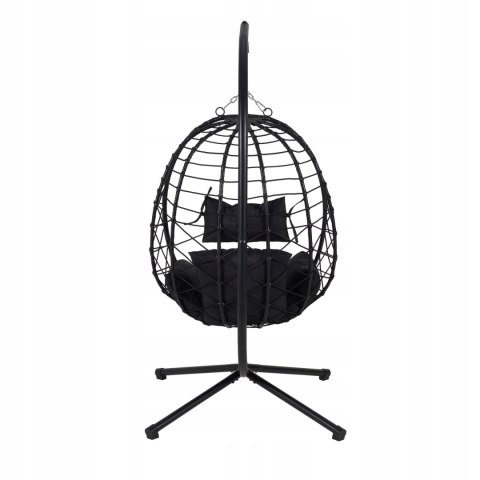 NUFORMA FOTEL WISZĄCY BUJANY OGRODOWY KOSZ HUŚTAWKA JAJO KOKON PREMIUM + PODUSZKI