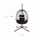NUFORMA FOTEL WISZĄCY BUJANY OGRODOWY KOSZ HUŚTAWKA JAJO KOKON PREMIUM + PODUSZKI