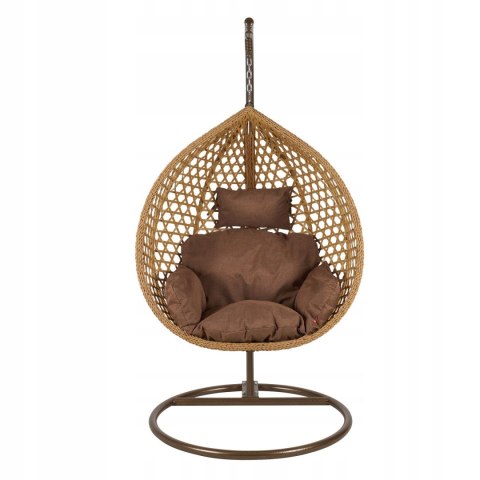 NUFORMA FOTEL WISZĄCY BUJANY OGRODOWY KOSZ HUŚTAWKA JAJO KOKON PREMIUM + PODUSZKI