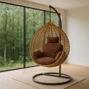 NUFORMA FOTEL WISZĄCY BUJANY OGRODOWY KOSZ HUŚTAWKA JAJO KOKON PREMIUM + PODUSZKI