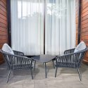 NUFORMA Komplet mebli ogrodowych stolik + 2 fotele aluminiowe z technorattanu