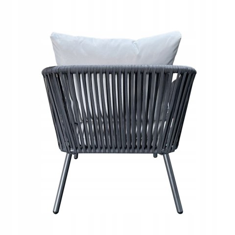 NUFORMA Komplet mebli ogrodowych stolik + 2 fotele aluminiowe z technorattanu