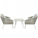 NUFORMA Komplet mebli ogrodowych stolik + 2 fotele aluminiowe z technorattanu