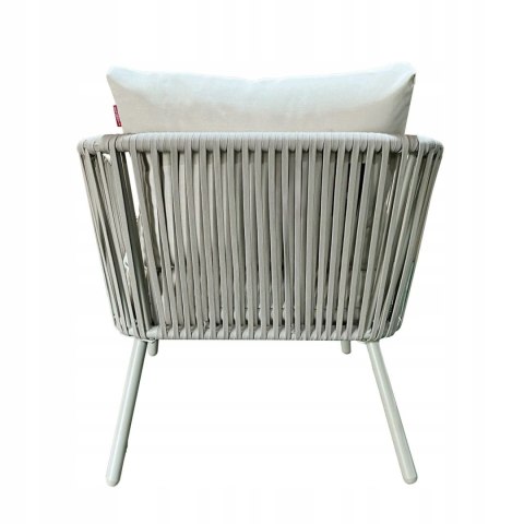 NUFORMA Komplet mebli ogrodowych stolik + 2 fotele aluminiowe z technorattanu