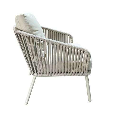 NUFORMA Komplet mebli ogrodowych stolik + 2 fotele aluminiowe z technorattanu