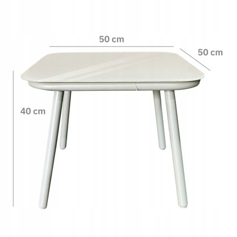 NUFORMA Komplet mebli ogrodowych stolik + 2 fotele aluminiowe z technorattanu