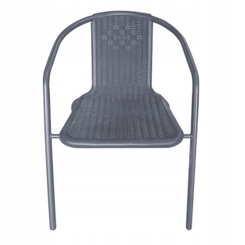 NUFORMA Komplet mebli ogrodowych stolik + 2 krzesła z technorattanu szare