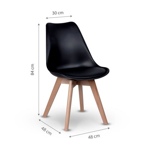 NUFORMA Krzesło Nowoczesne Wygodne DREWNIANE NOGI