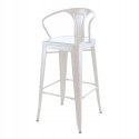NUFORMA Krzesło barowe hoker, białe loft