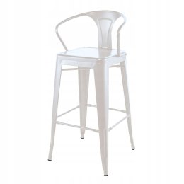 NUFORMA Krzesło barowe hoker, białe loft