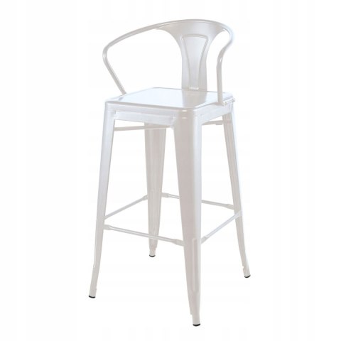 NUFORMA Krzesło barowe hoker, białe loft