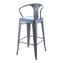 NUFORMA Krzesło barowe hoker, srebrne loft