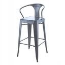 NUFORMA Krzesło barowe hoker, srebrne loft