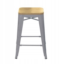 NUFORMA Krzesło barowe hoker, wysokie, srebrne loft