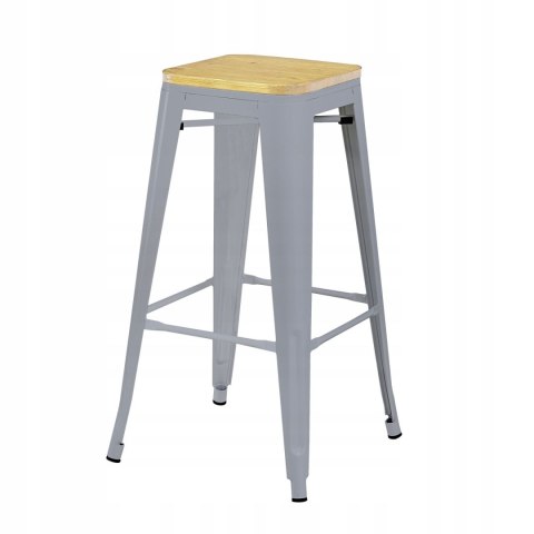 NUFORMA Krzesło barowe hoker, wysokie, srebrne loft