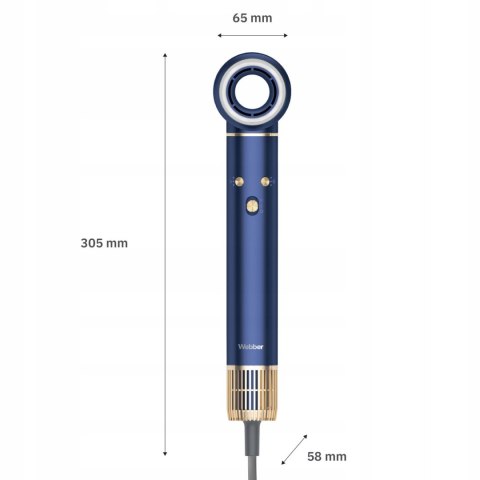 WEBBER Suszarka do włosów 8w1 WEBBER HD4 1300W z JONIZACJĄ I REGULACJĄ 8 końcówek
