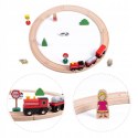 PAN PATYK Drewniana kolejka, tory, pociąg, 20 elementów