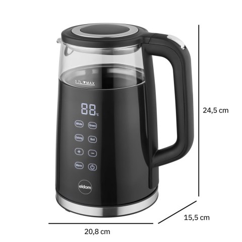 ELDOM Czajnik elektryczny bezprzewodowy C530 czarny
