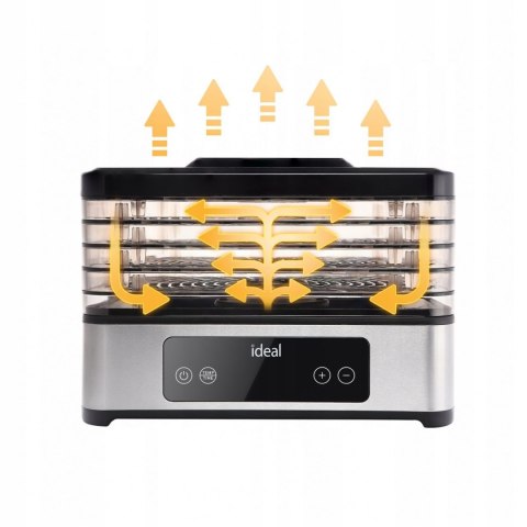 IDEAL DUŻA Suszarka do Grzybów Owoców Warzyw IDEAL INOX +Termoobieg 400W +Timer