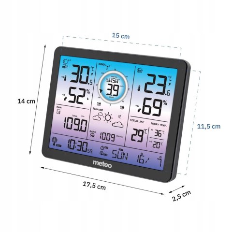 METEO MULTI STACJA POGODOWA METEO SP600 Z MIERNIKIEM WIATRU oraz OPADÓW