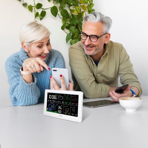 METEO STACJA POGODOWA METEO SP401 WIFI Z PROGNOZĄ POGODY NA 4 DNI