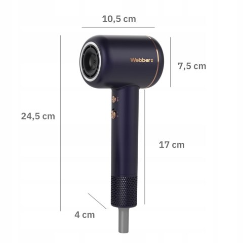 WEBBER Suszarka do włosów 3w1 VENTA WEBBER 1600W z JONIZACJĄ I REGULACJĄ