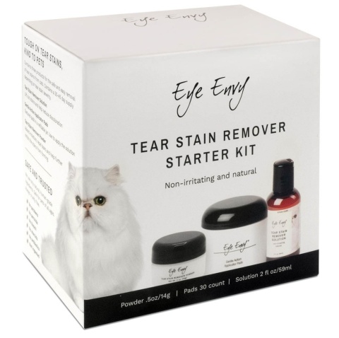 Eye Envy Cat Starter Kit – opakowanie zestawu do usuwania przebarwień pod oczami u kota