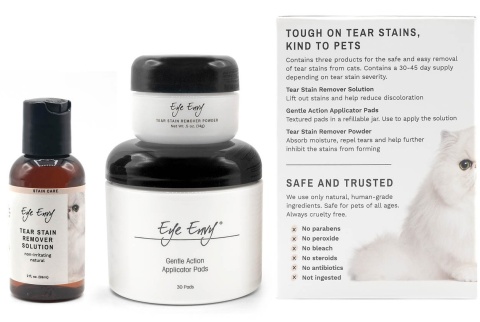 Eye Envy Cat Starter Kit – zawartość zestawu do pielęgnacji okolic oczu kota
