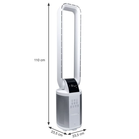 WEBBER Bezłopatkowy wentylator z nawilżaczem WEBBER WB1820 biały