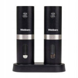 WEBBER MŁYNEK DO PIEPRZU I SOLI ELEKTRYCZNY AKUMULATOROWY USB - 2 SZT