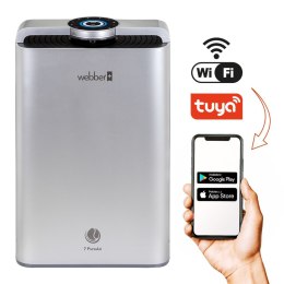 Webber AP9700 Silver WiFi – oczyszczacz powietrza z obsługą aplikacji Tuya Smart