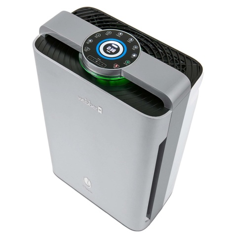 Webber AP9700 Silver WiFi – panel sterowania i górna kratka wylotu powietrza