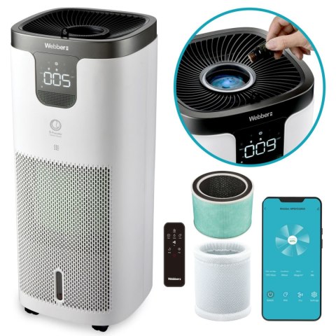 Oczyszczacz powietrza Webber APEH11003 – widok z przodu, kolor biały