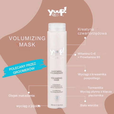 YUUP! Volumizing Mask – odżywka zwiększająca objętość sierści psa i kota