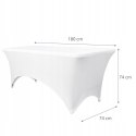 AGD SELECT Pokrowiec, obrus na stół cateringowy, ogrodowy biały