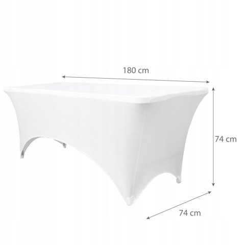 AGD SELECT Pokrowiec, obrus na stół cateringowy, ogrodowy biały
