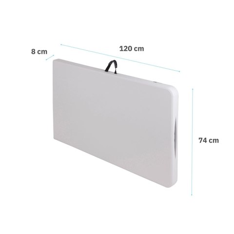 AGD SELECT STÓŁ CATERINGOWY BANKIETOWY SKŁADANY OGRODOWY 240 cm OGRODOWY BIAŁY