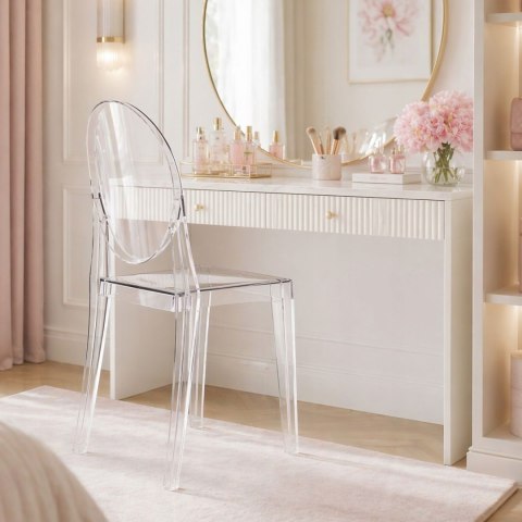 NUFORMA Krzesło LOUIS transparentne ghost chair glamour bez podłokietników