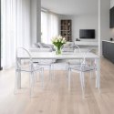 NUFORMA Krzesło LOUIS transparentne ghost chair glamour bez podłokietników