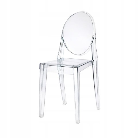 NUFORMA Krzesło LOUIS transparentne ghost chair glamour bez podłokietników