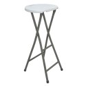 NUFORMA Krzesło cateringowe składane hoker barowe wysokie 70cm BIAŁE