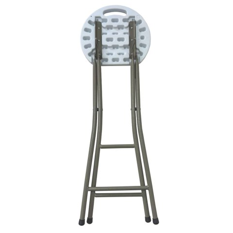 NUFORMA Krzesło cateringowe składane hoker barowe wysokie 70cm BIAŁE