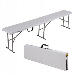 NUFORMA ŁAWKA CATERINGOWA ROZKŁADANA SKŁADANA W WALIZKĘ OGRODOWA BANKIETOWA 180 cm