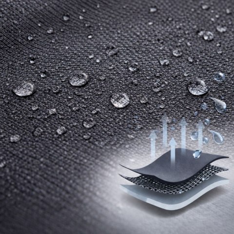 NUFORMA Leżak ogrodowy składany regulowany z zagłówkiem i stoliczkiem czarny