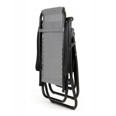 NUFORMA Leżak ogrodowy składany z zagłówkiem szary