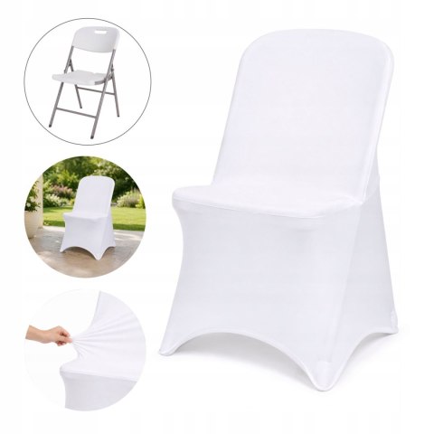 NUFORMA Pokrowiec na krzesło bankietowe biały elastyczny, NUFORMA